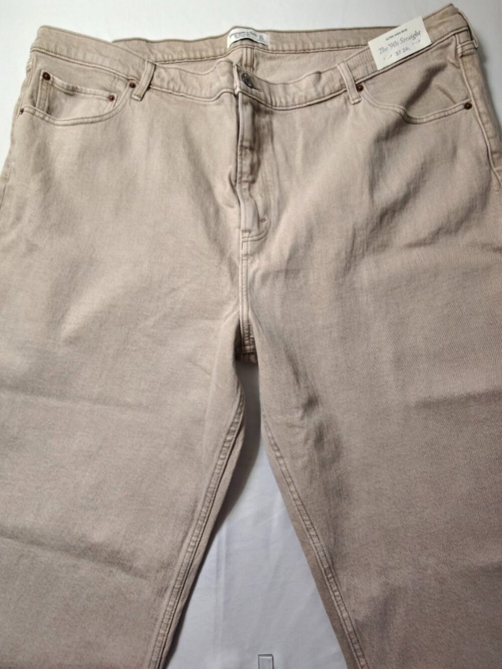 Abercrombie 90s Straight Jeans NWT 37 24L TALL Ultra High Rise